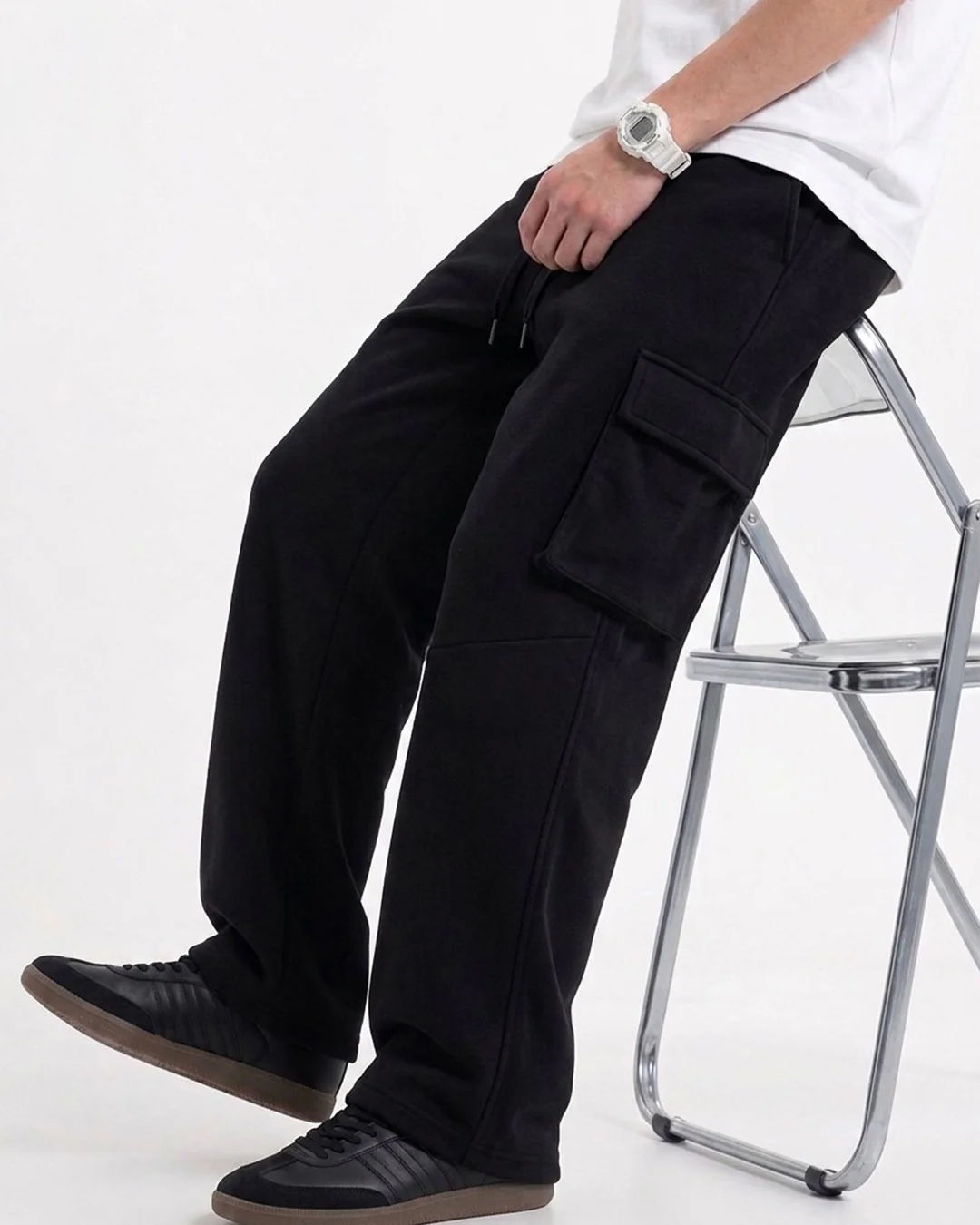Black Cargo Trouser β D14 - Image 2
