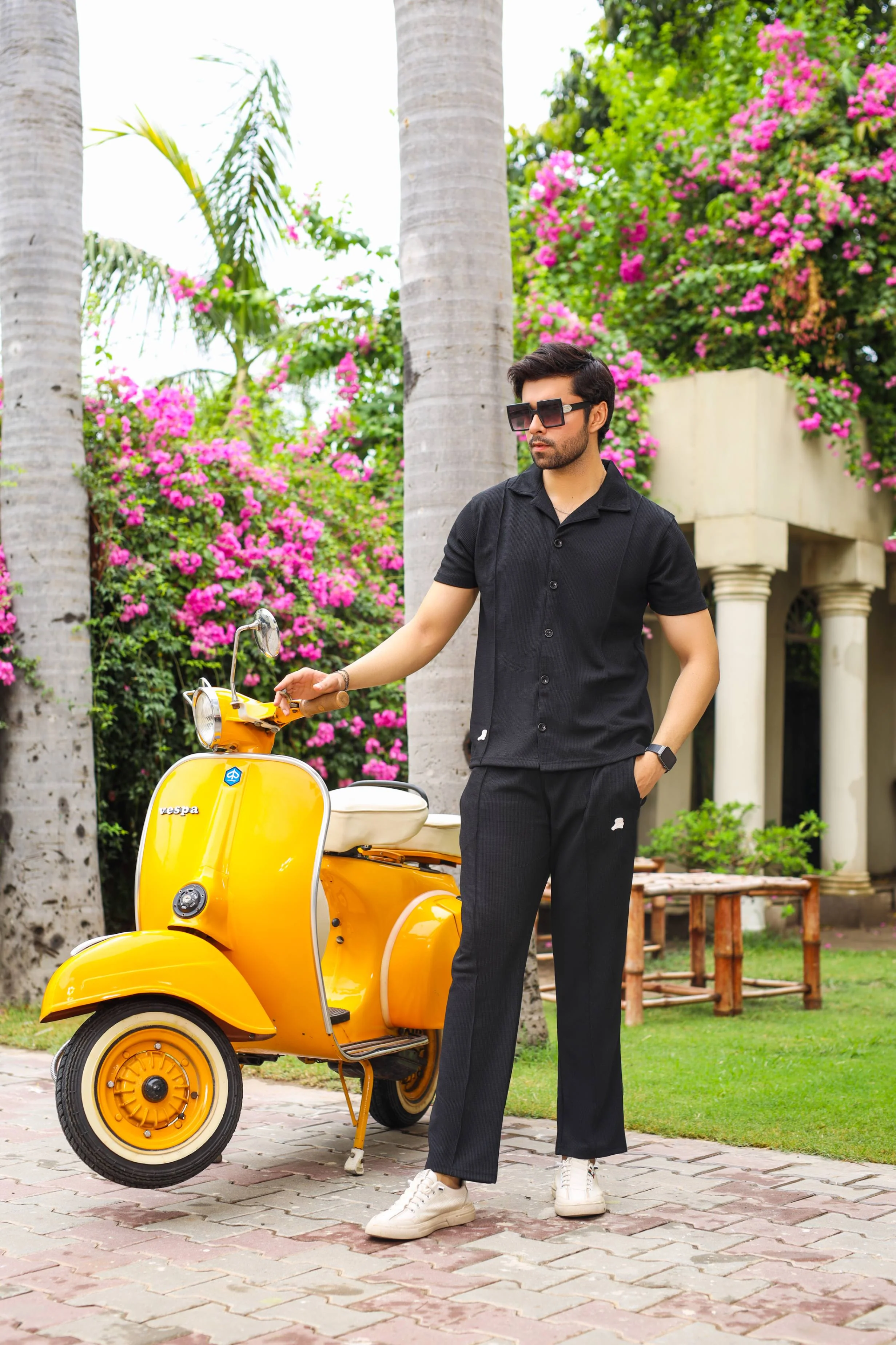 Waffle Black Half-Sleeve Safari Suit for Men – Stylish Summer Safari Suit in Pakistan B1 - Image 13