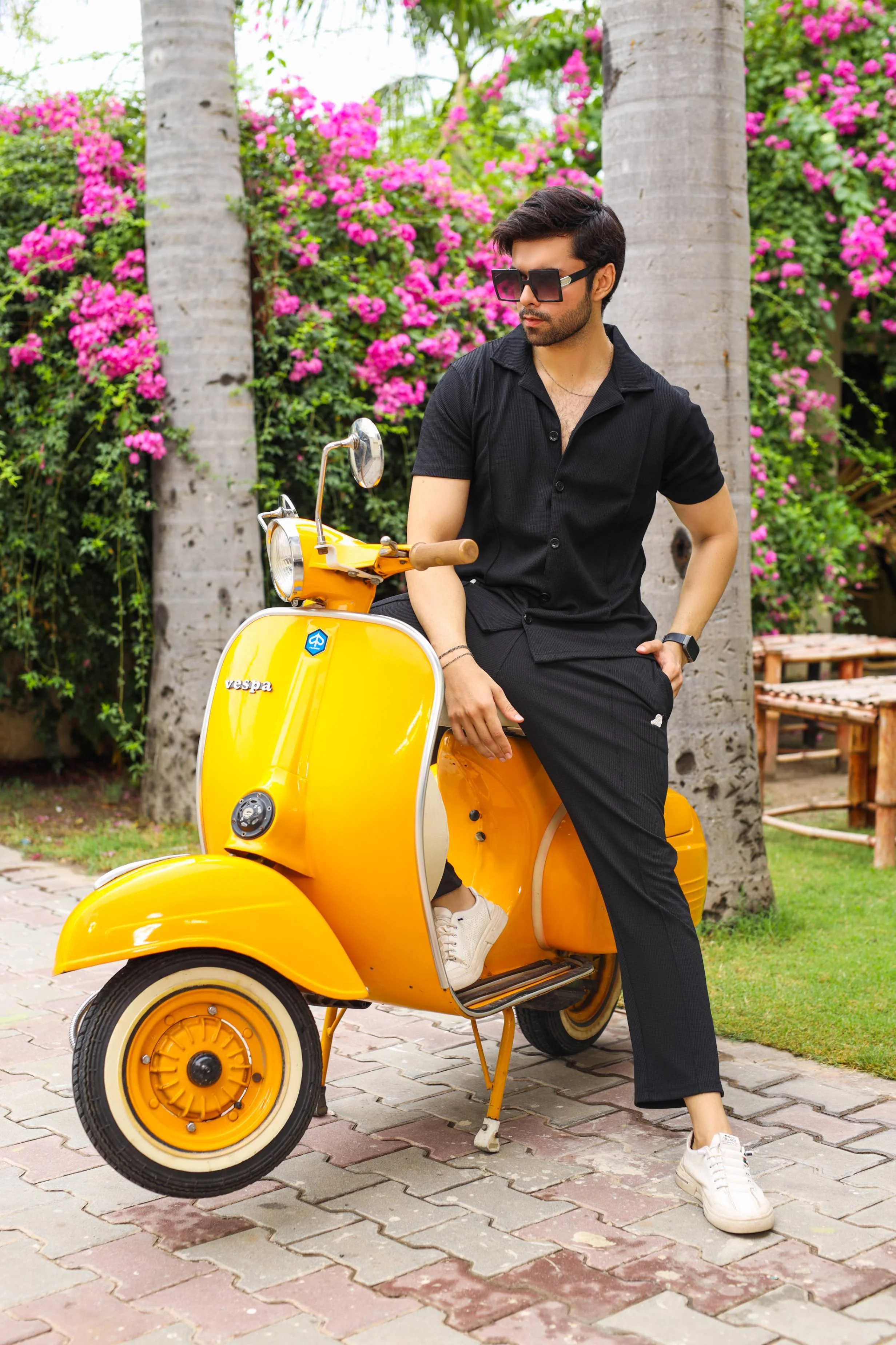 Waffle Black Half-Sleeve Safari Suit for Men – Stylish Summer Safari Suit in Pakistan B1 - Image 16