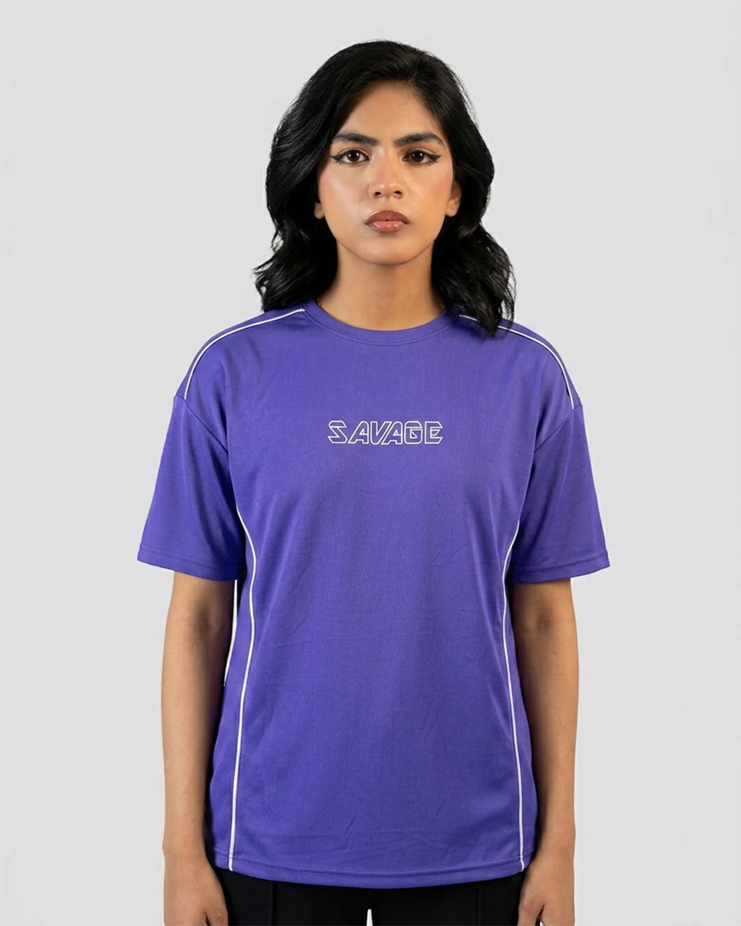 Purple Graphic Panel T-Shirt S12 - Image 2