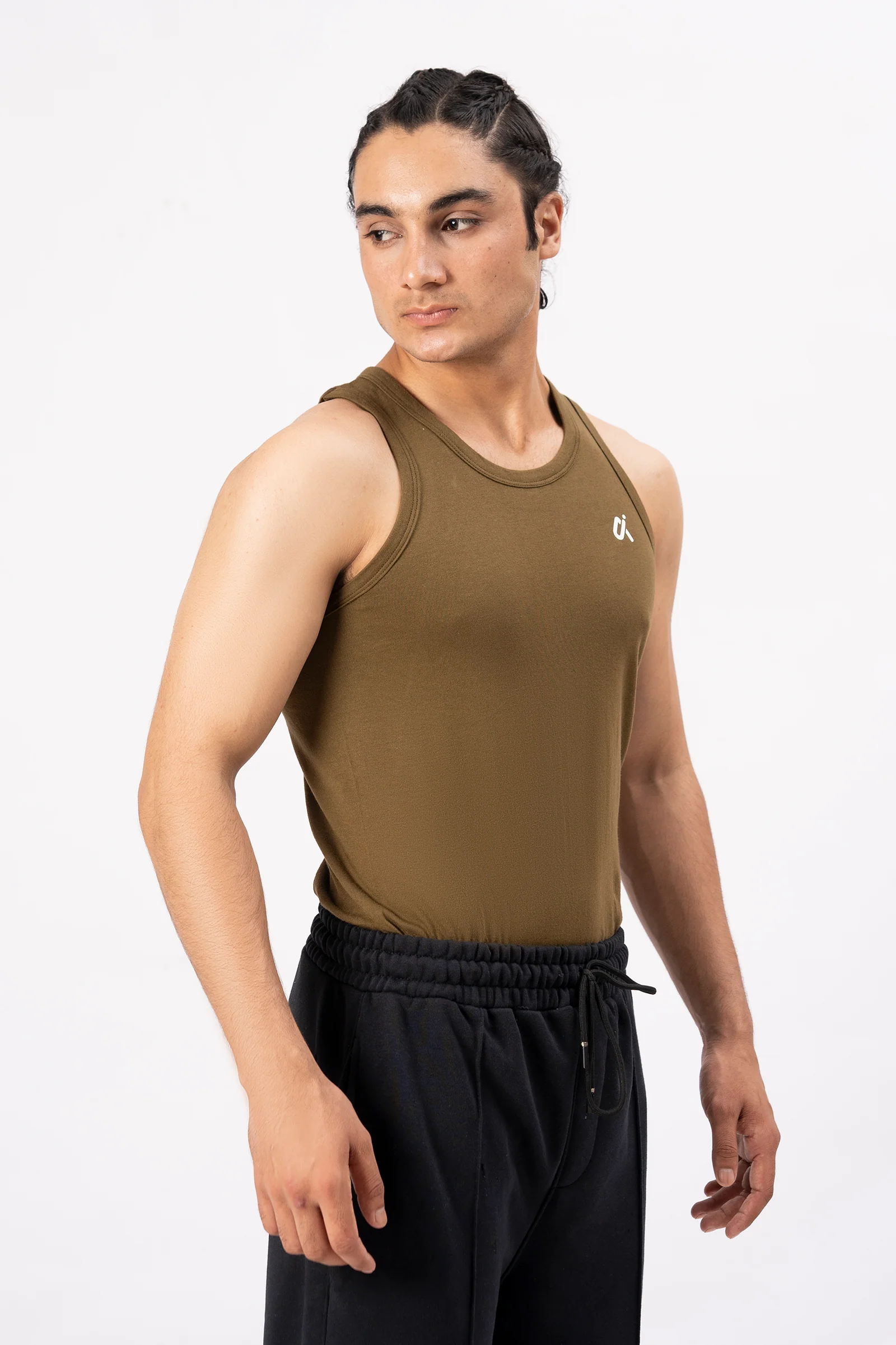 Essential Performance Tank Top – Olive A2 - Image 3