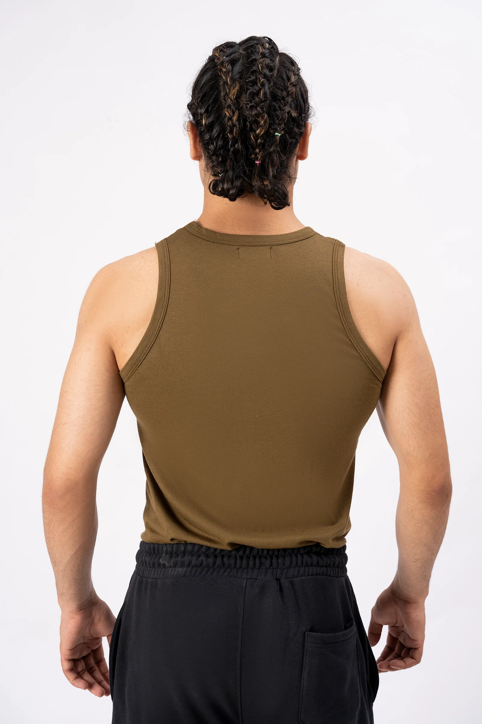 Essential Performance Tank Top – Olive A2 - Image 4