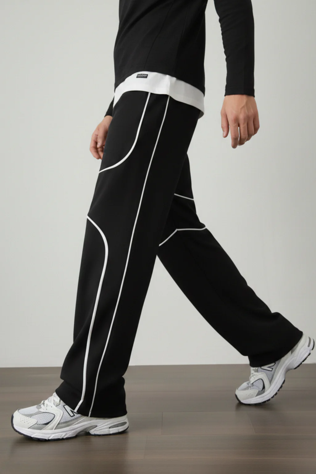 MEN's LOOSE FIT TROUSER - BLACK D6 - Image 6
