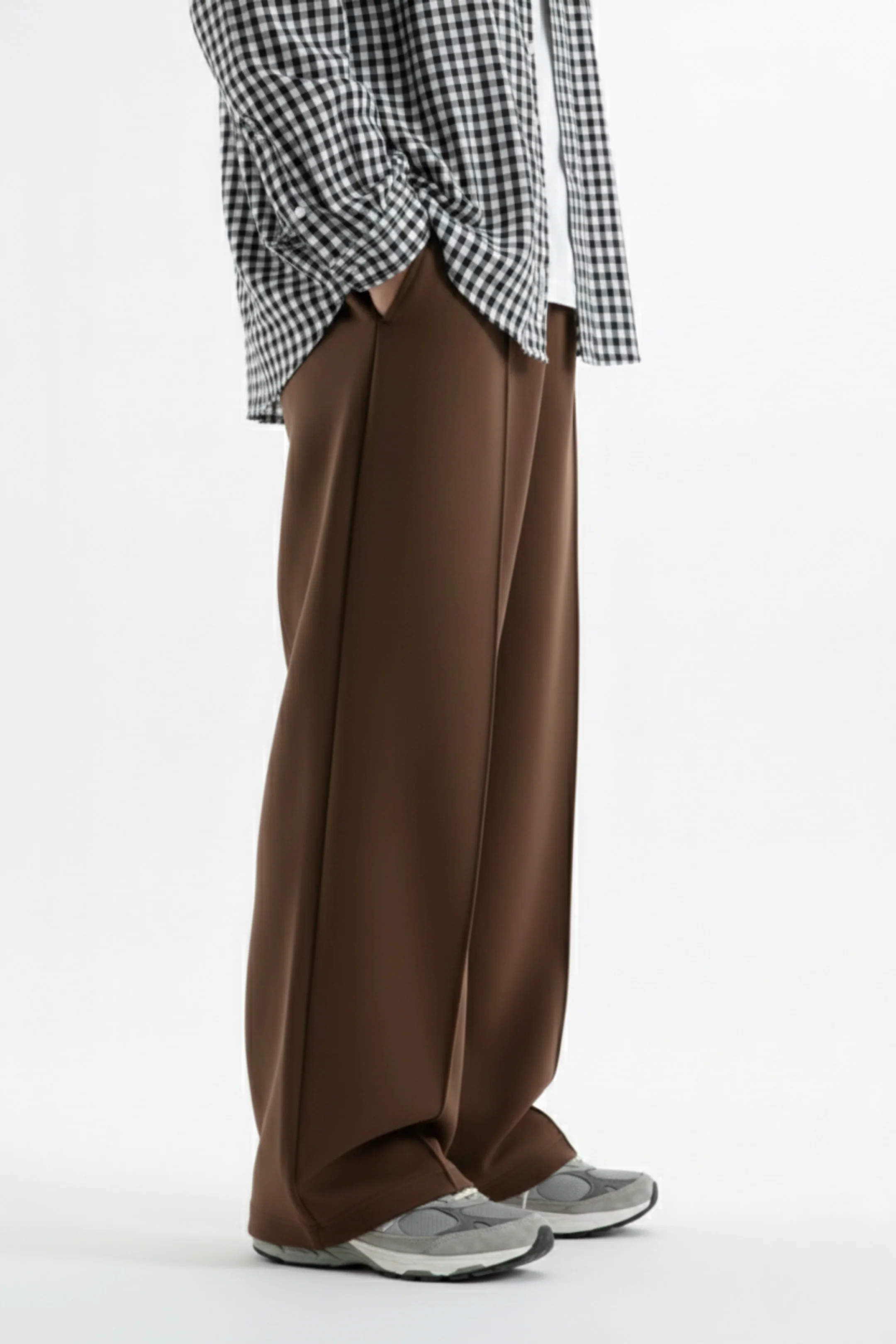 Men’s Relaxed Fit Trouser – Chocolate Brown D4 - Image 3