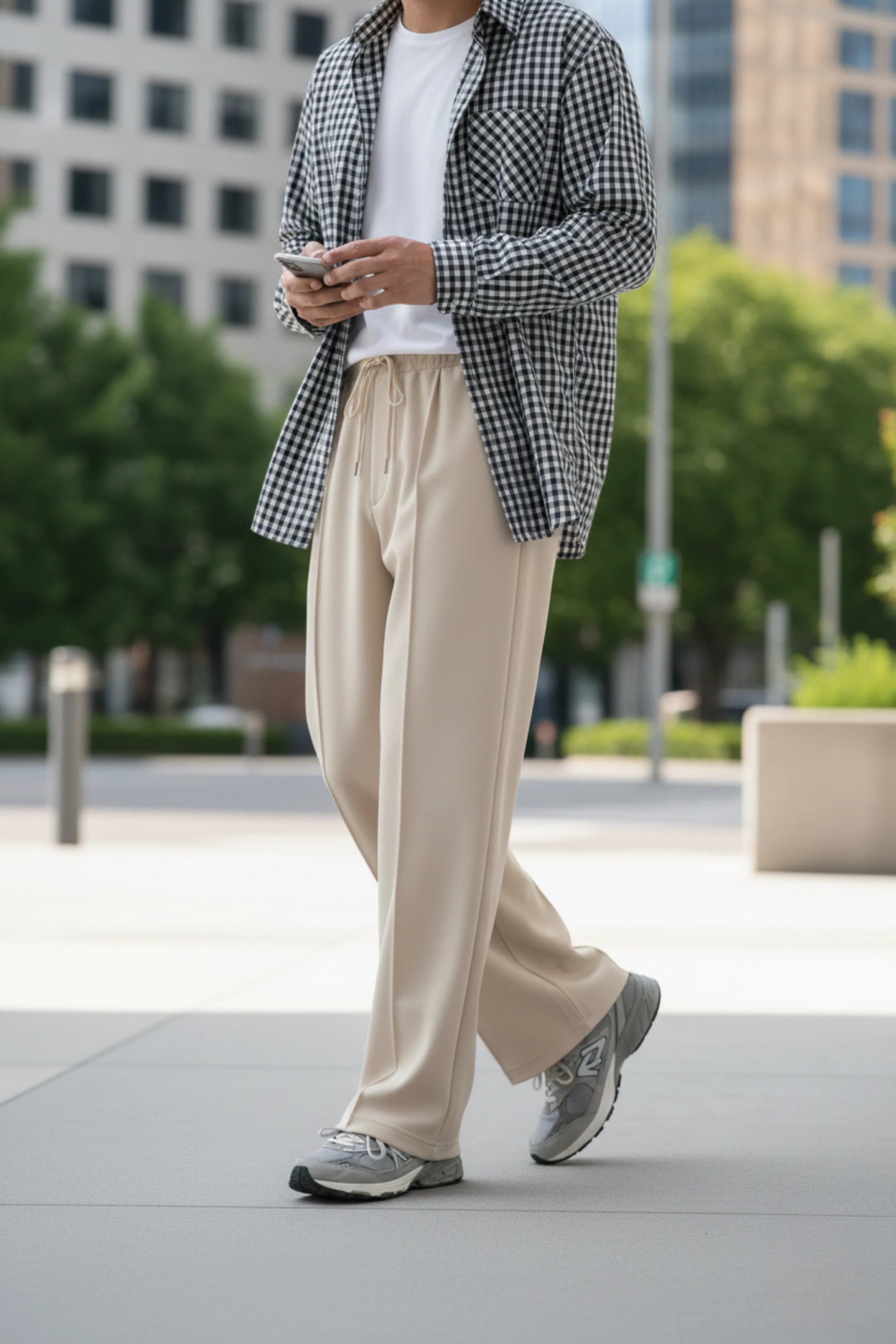 Men’s Relaxed Fit Trouser – Off White D2 - Image 4