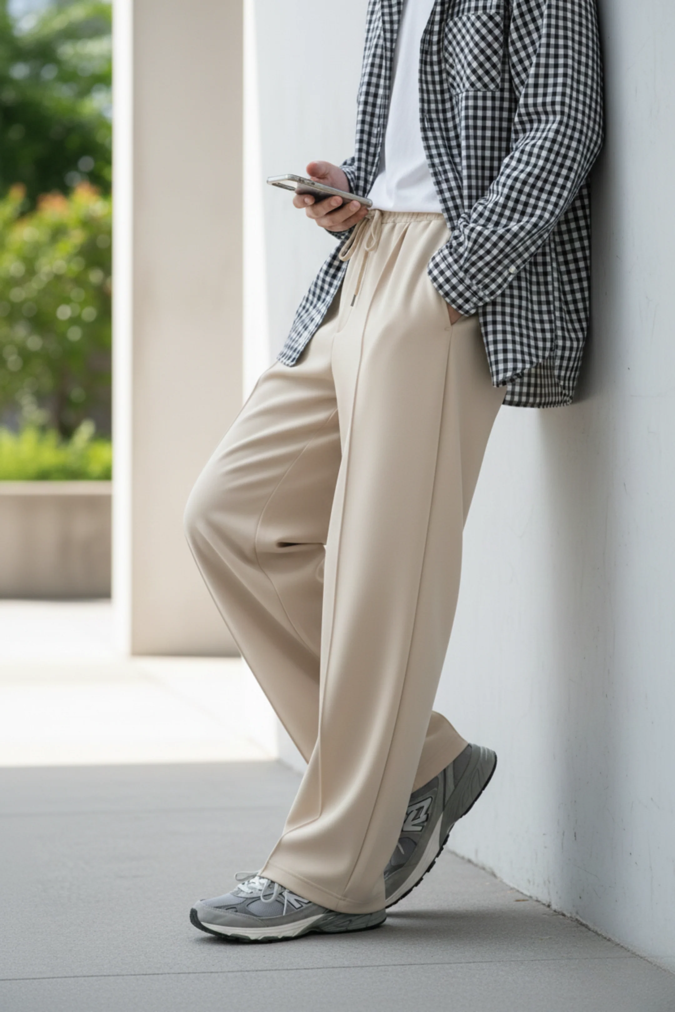 Men’s Relaxed Fit Trouser – Off White D2 - Image 5