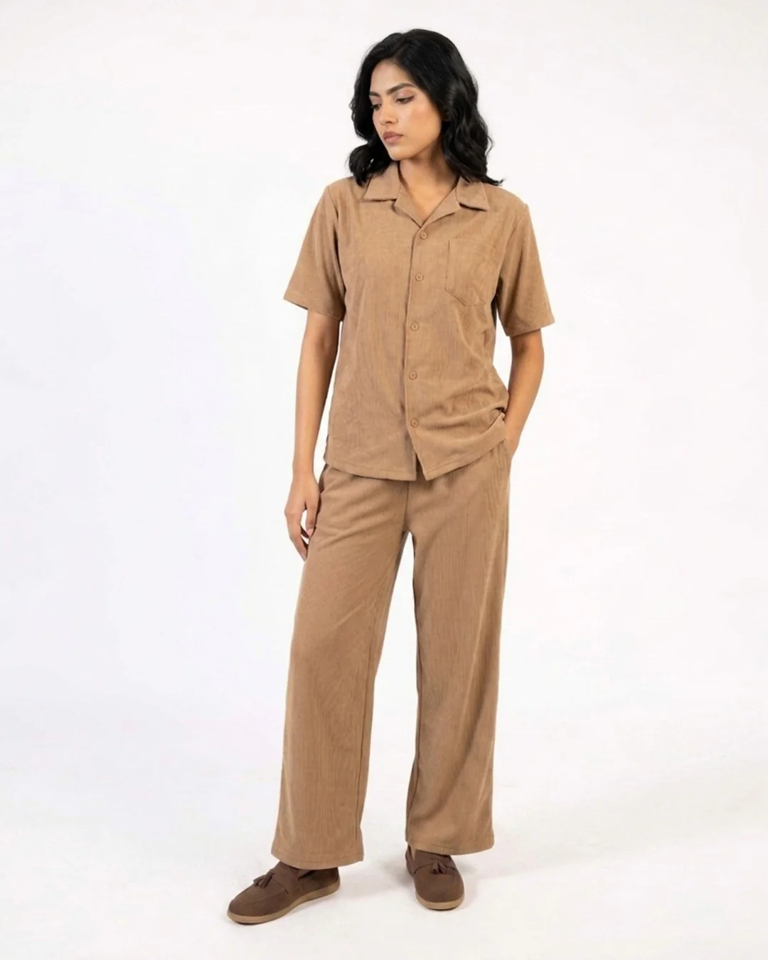 Sand Beige Safari Tracksuit Set A2 - Image 3