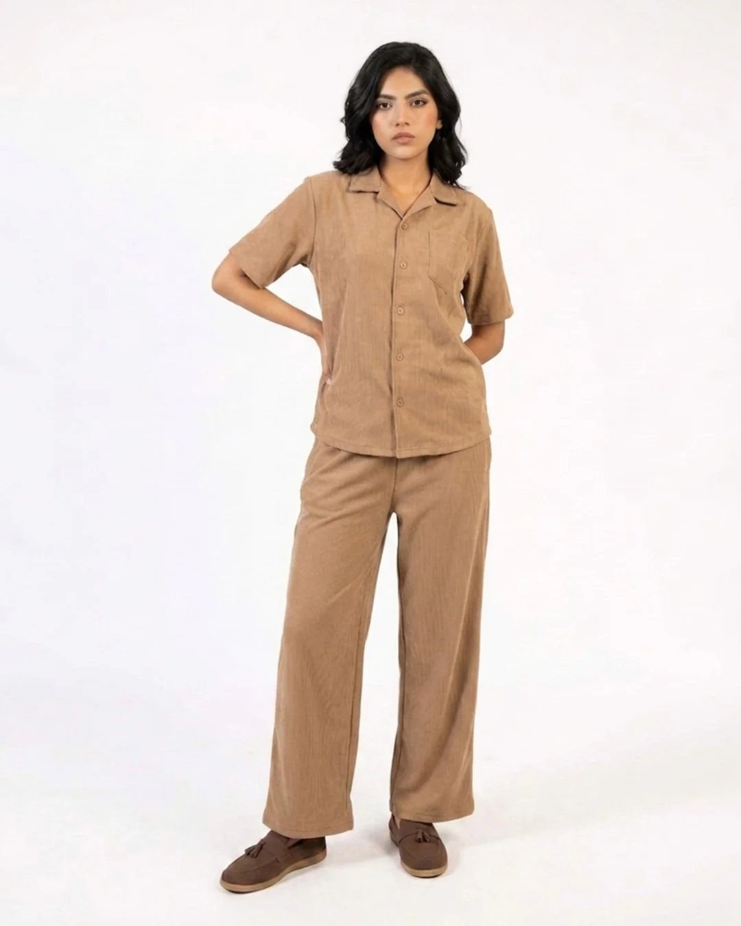 Sand Beige Safari Tracksuit Set A2 - Image 4