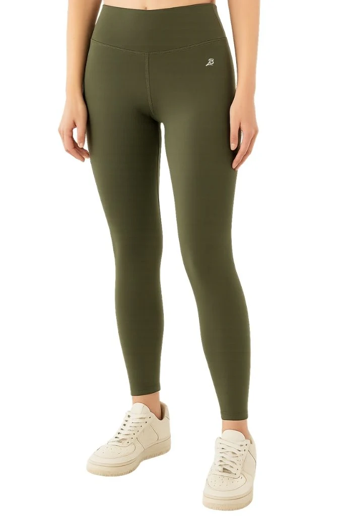 Pack of 4 Premium Slim Fit Tights + Free T-Shirt (Navy Blue, Black, Olive Green, Charcol) E8 - Image 7