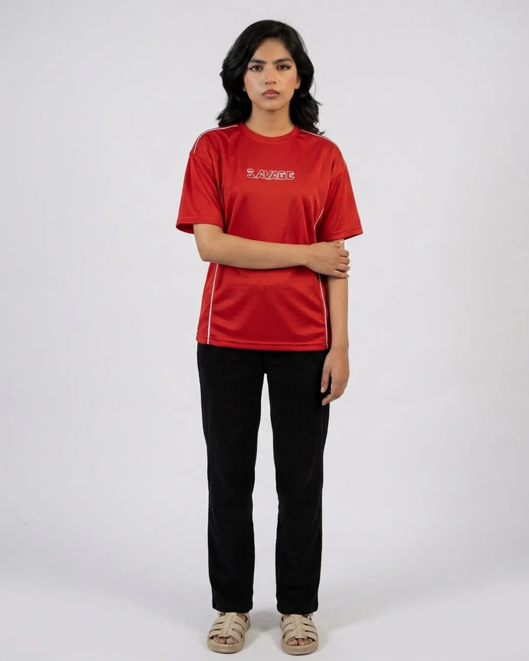 Red Graphic Panel T-Shirt S13 - Image 3