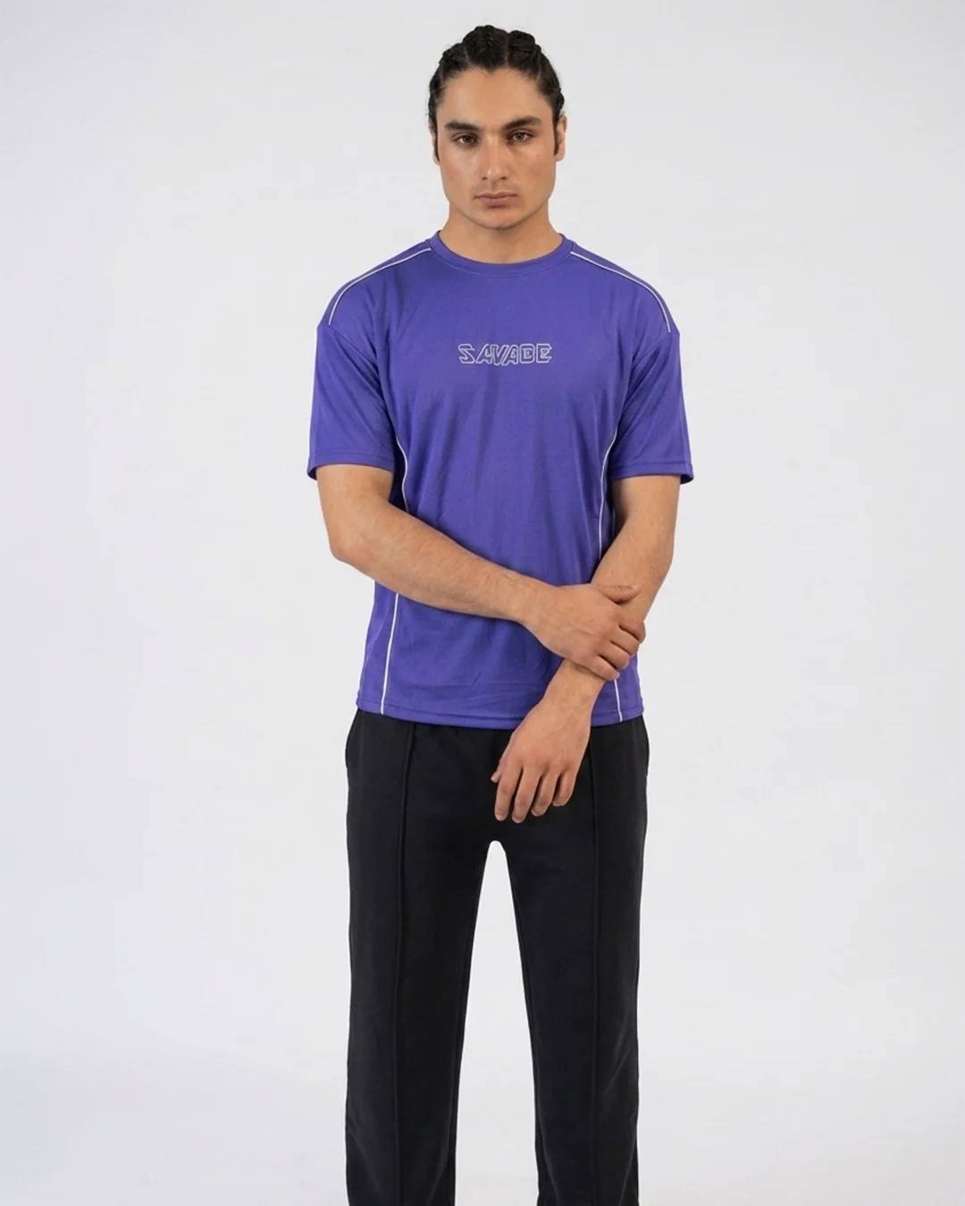 Purple Savage Graphic T-Shirt T7 - Image 2
