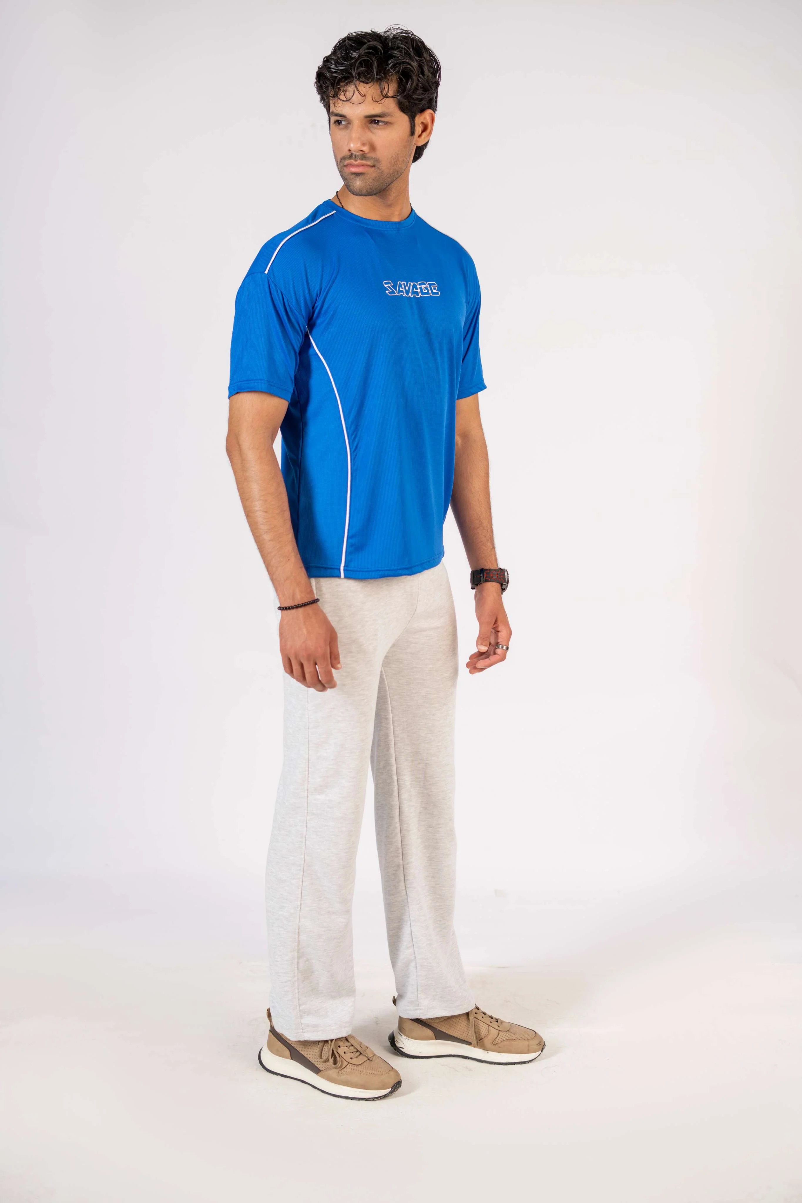 Savage Performance Mesh T-Shirt – Electric Blue T5 - Image 3