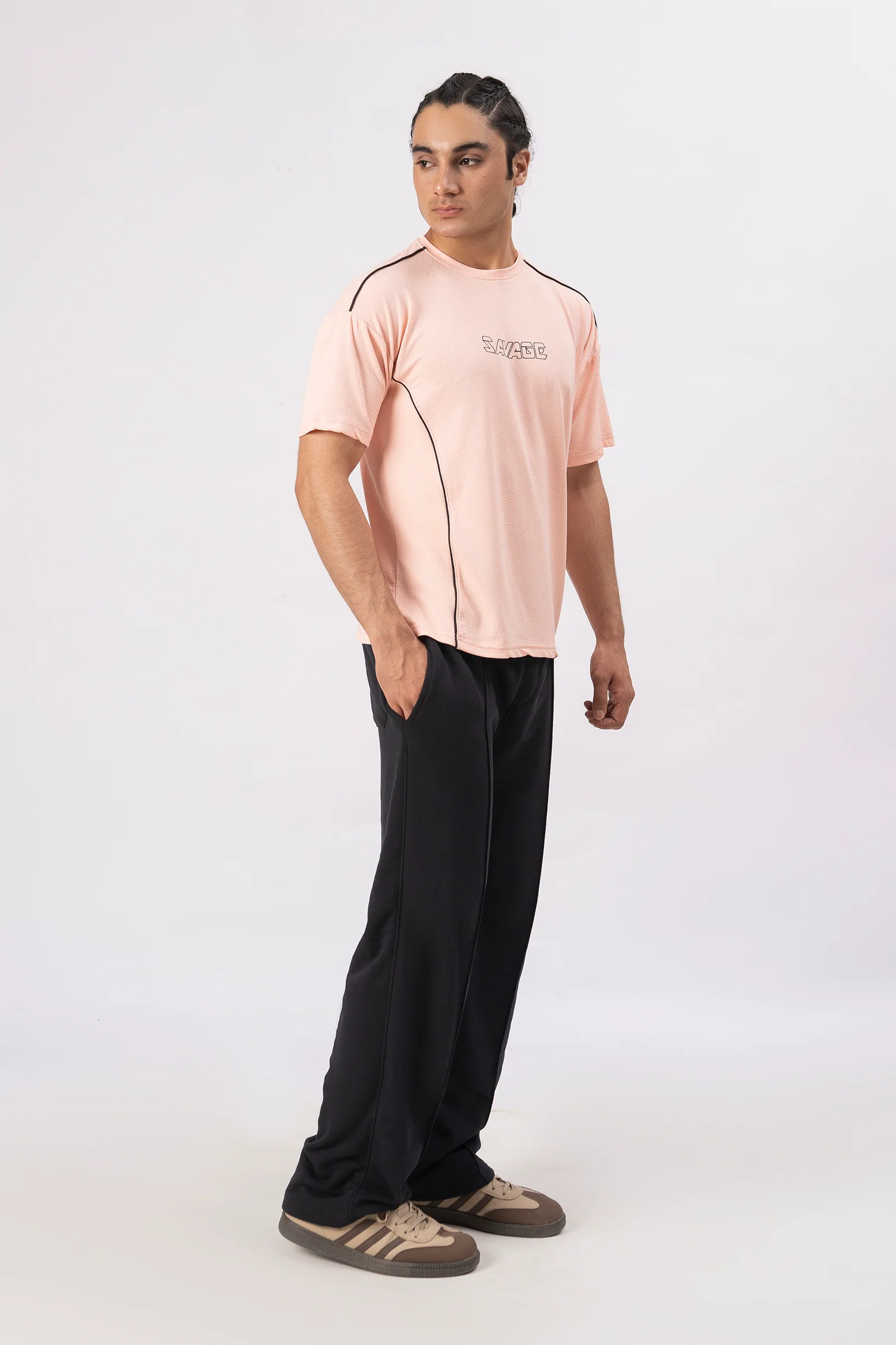 Savage Performance Mesh T-Shirt – Peach T4 - Image 3