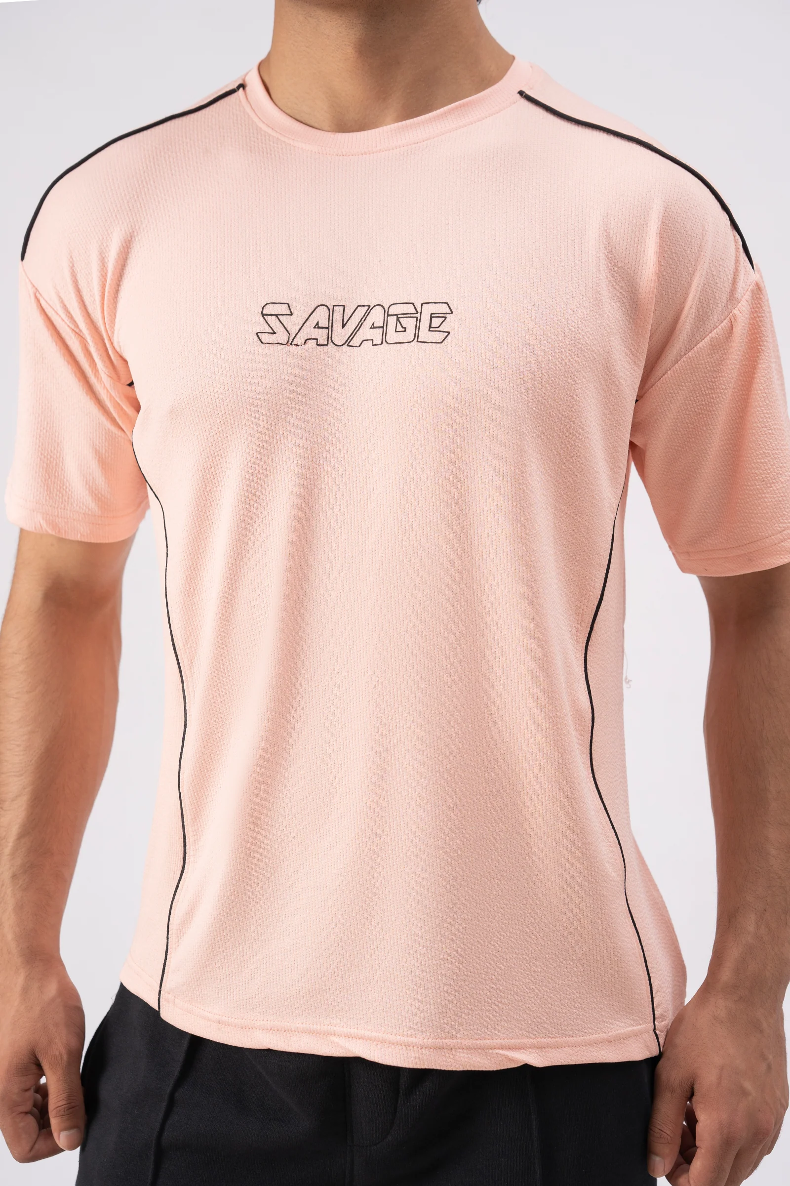 Savage Performance Mesh T-Shirt – Peach T4 - Image 5