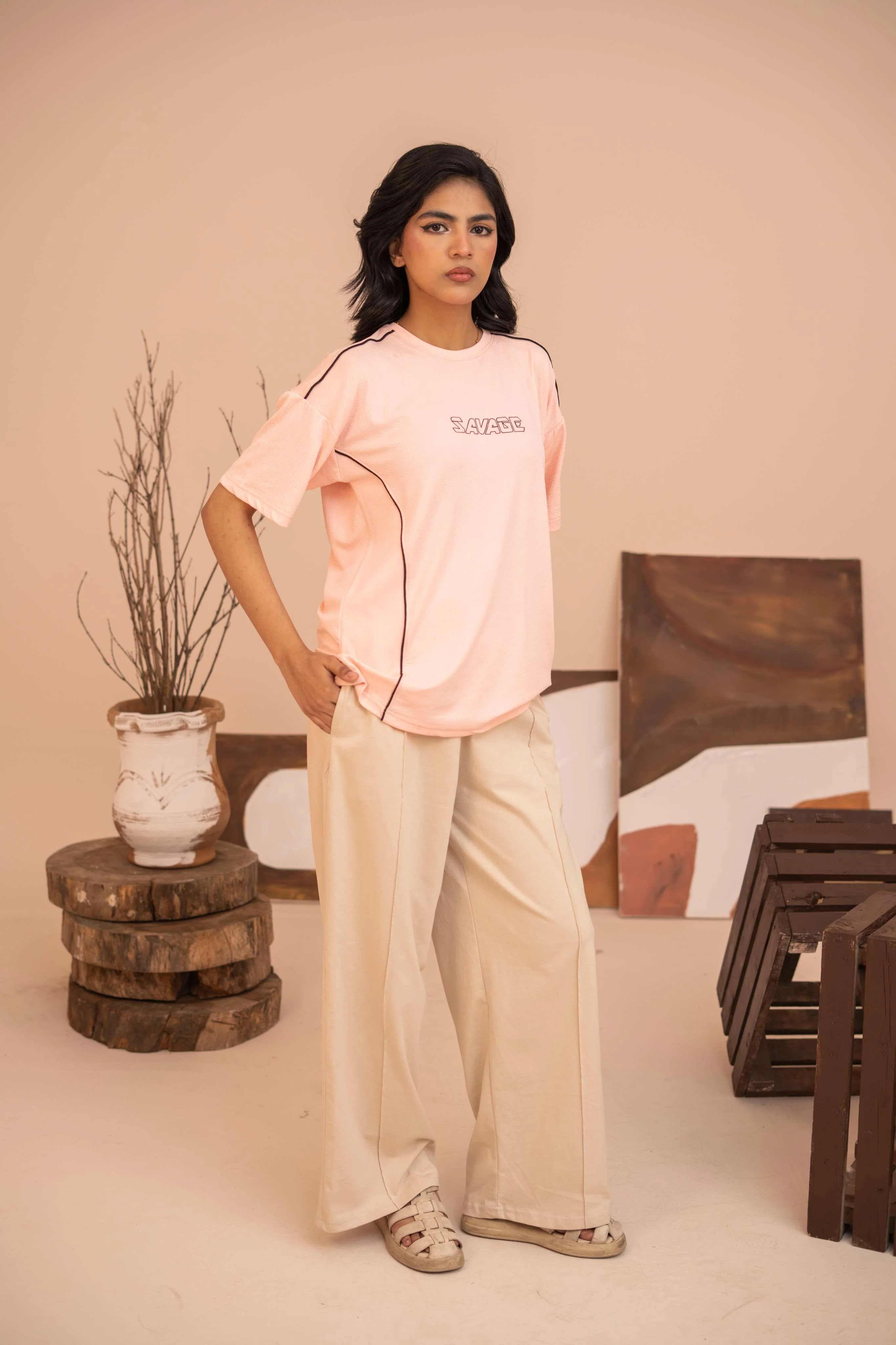 Savage Performance Tee – Blush Pink S3 - Image 3