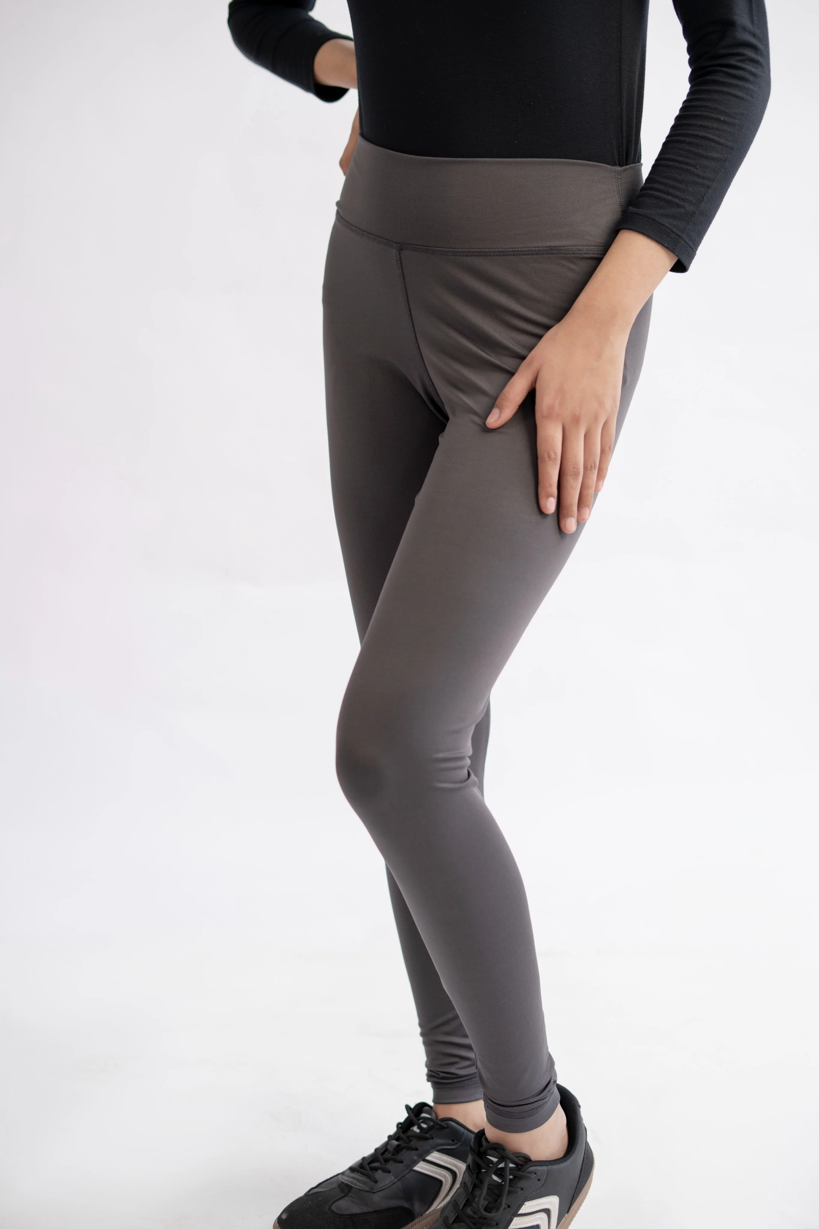 LB-Stylish Charcoal Gray Tights E3 | Premium Sports & Casual Leggings for Ladies - Image 4