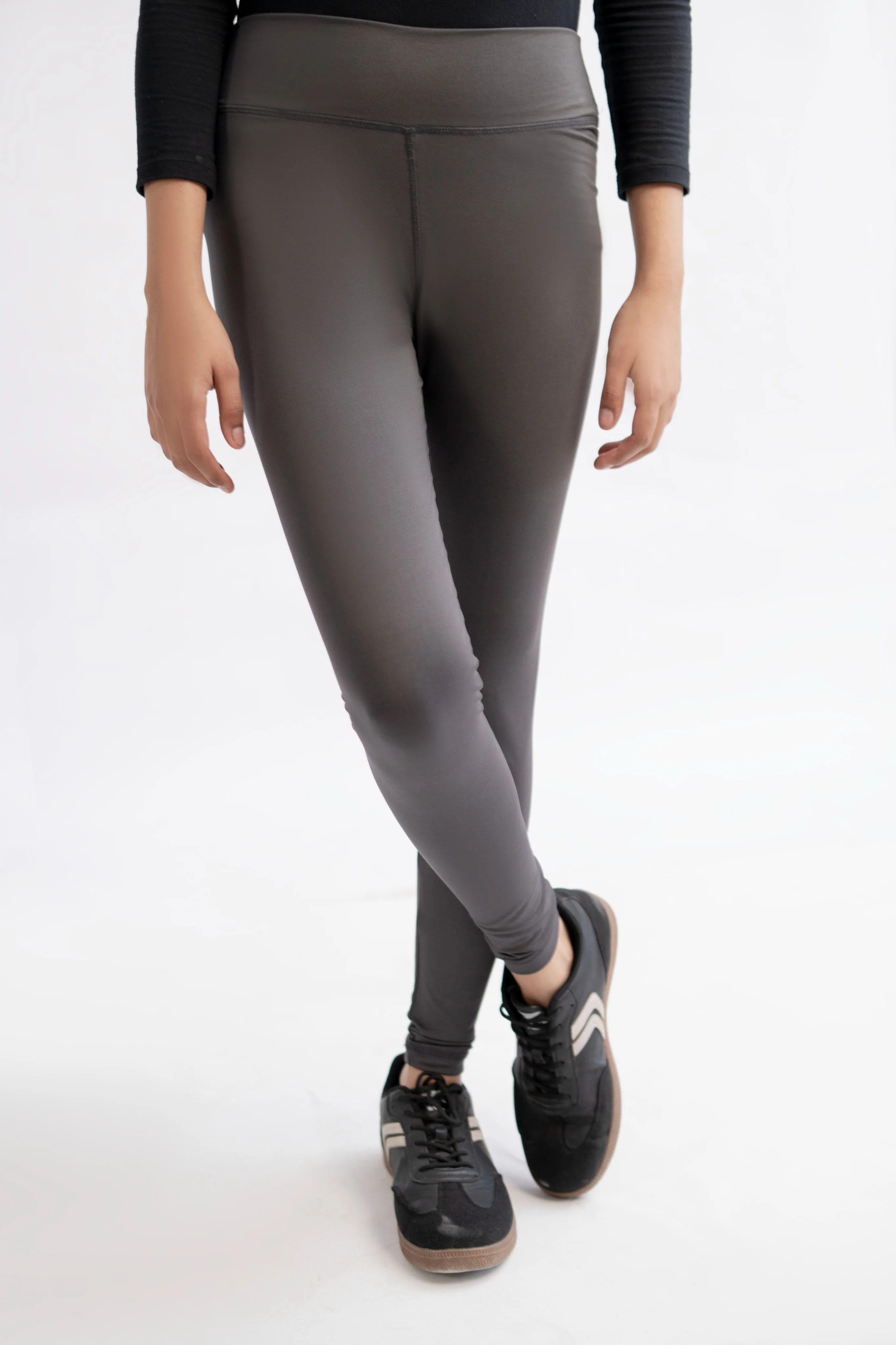 LB-Stylish Charcoal Gray Tights E3 | Premium Sports & Casual Leggings for Ladies - Image 6