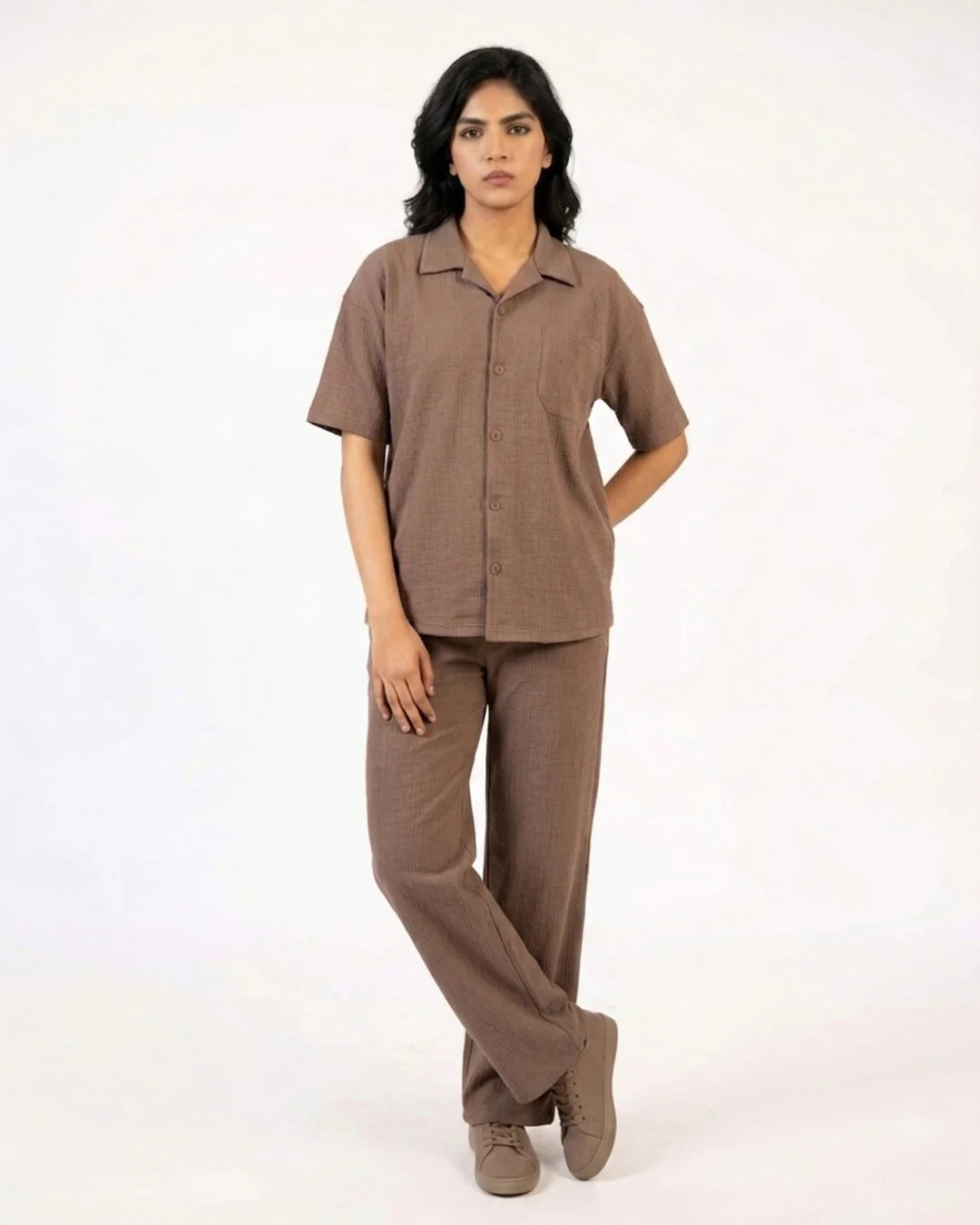 Mocha Brown Safari Tracksuit Set A1 - Image 4